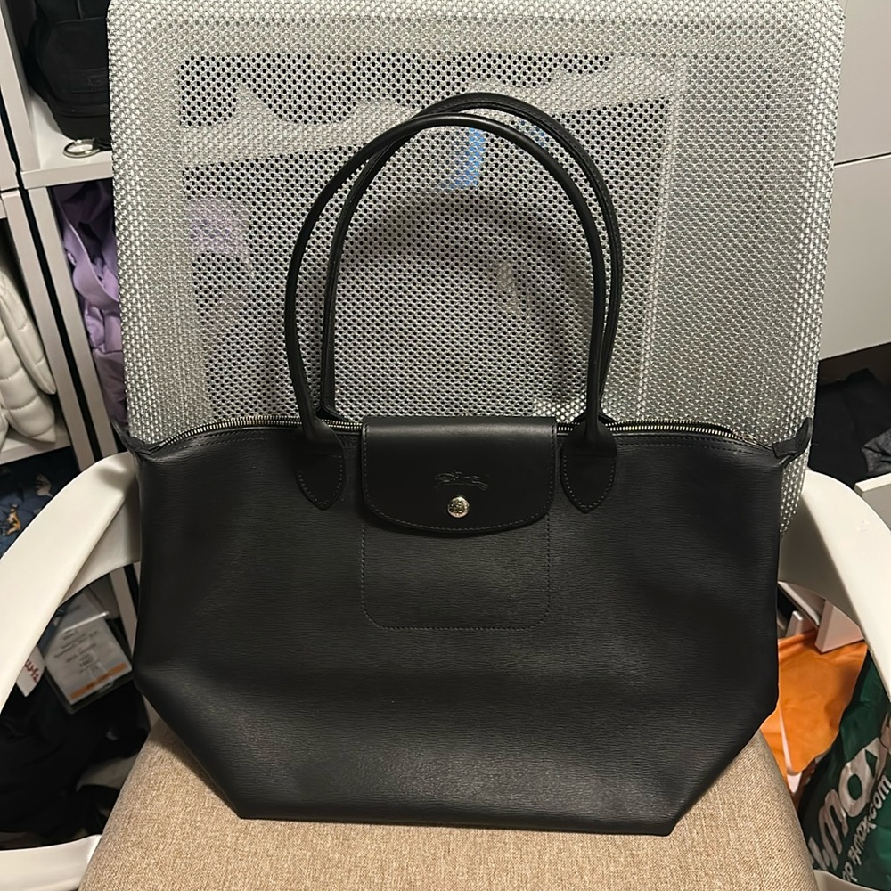 Longchamp Black Leather Bag